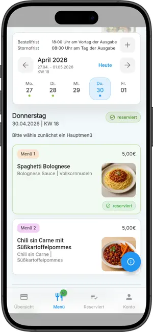 PCA Kantine iPhone screenshot 2