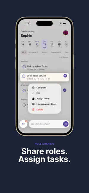 Teyla: tasks organised by role screenshot 4