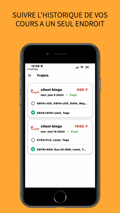 Screenshot #1 pour Bingo Driver Livraison Taxi
