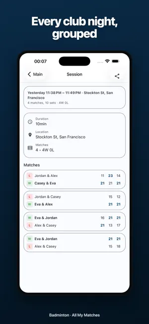 Badminton - All My Matches screenshot 4