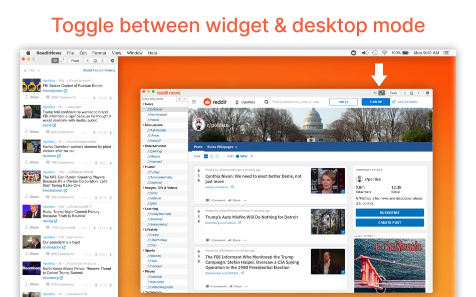 #3. Readit – Reddit News Reader (macOS) 由: AppYogi Software