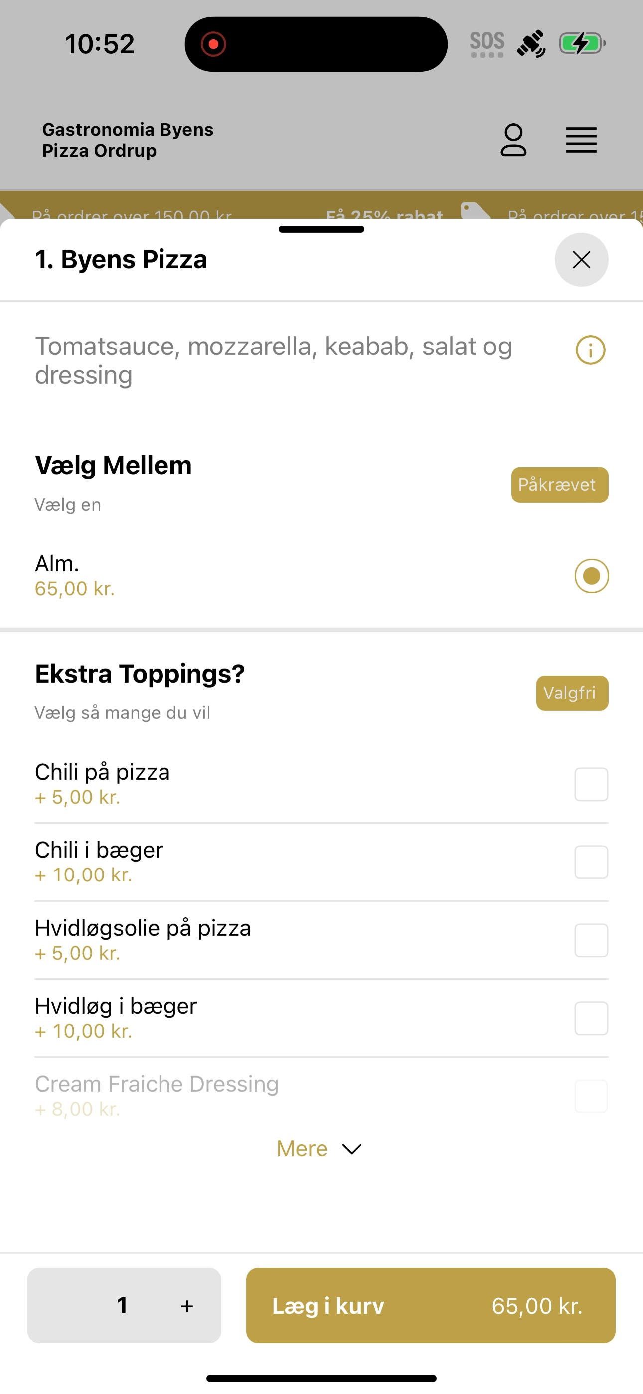 Byens Pizza Ordrup screenshot 4