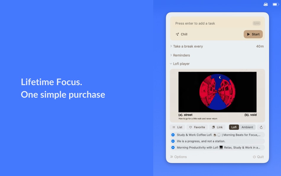 #5. Satu - One Task at Menubar (macOS) Με: Singgih Nn