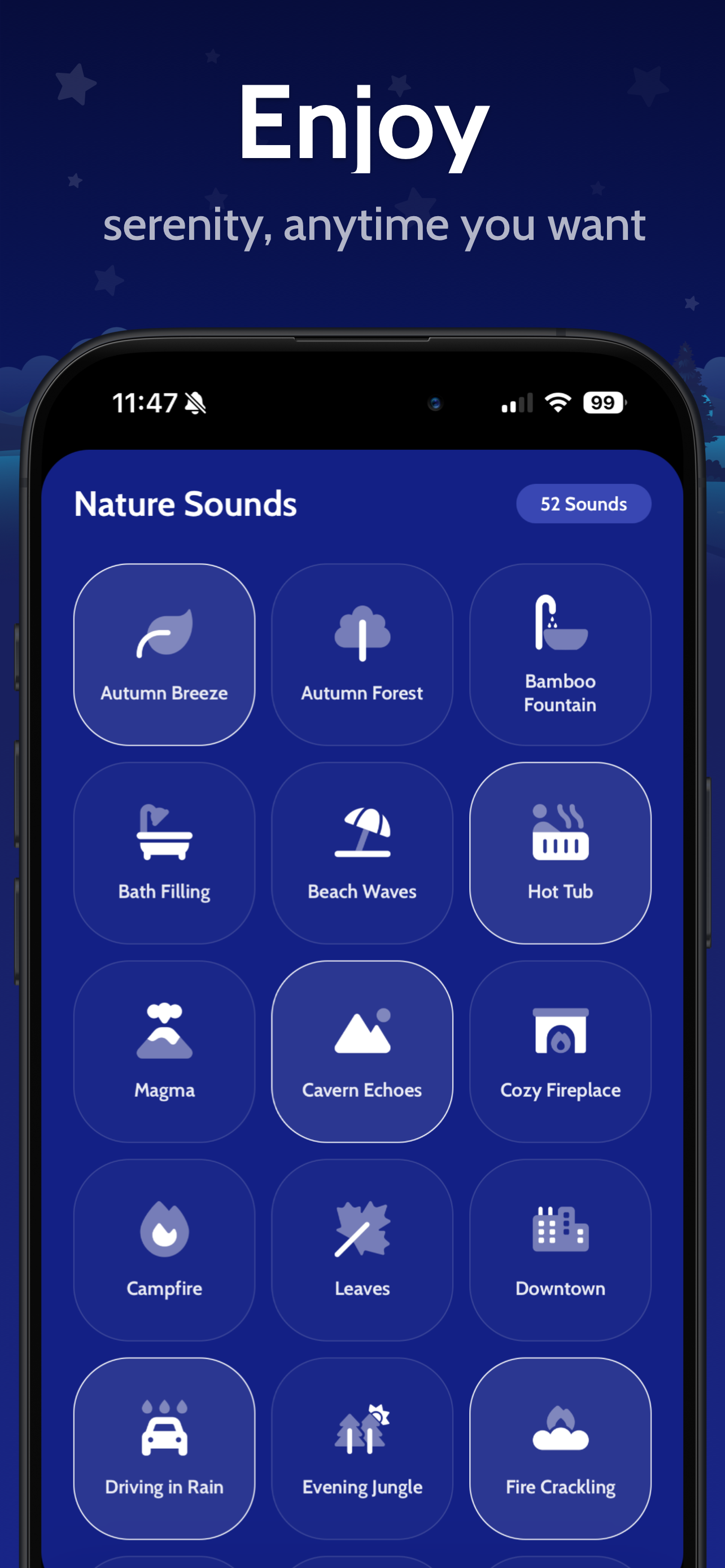 Rain Sounds App: Sleeping Owl