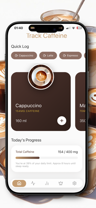 CaffeineTrack - Coffee Journal Screenshot 1 of 5