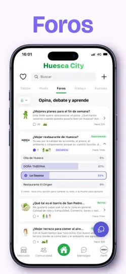 Captura de pantalla de Huesca City en iPhone 5