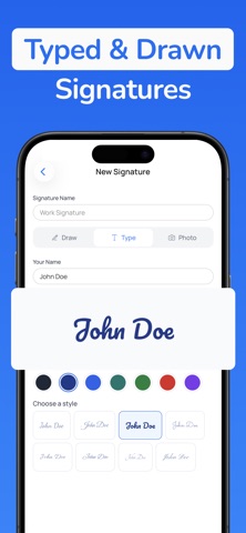 Signature Creator & PDF Signer iPhone screenshot