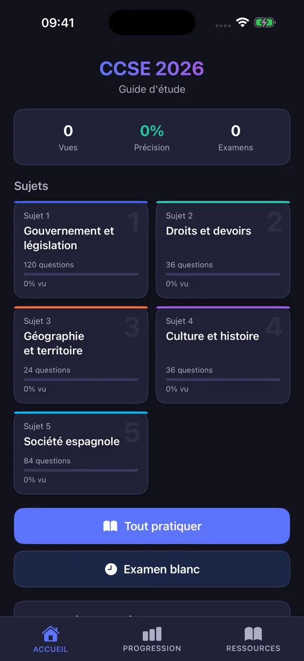 Screenshot #1 pour CCSE 2026 - Guide d'Etude