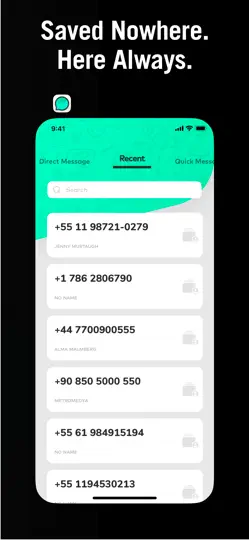 Captura de pantalla de Direct Message For WhatsApp en iPhone 5