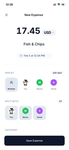 Splitly - Group Expenses Screenshot 2 of 5