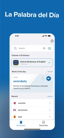 Captura de pantalla de Oxford Dictionary - Inglés-ES en iPhone 6