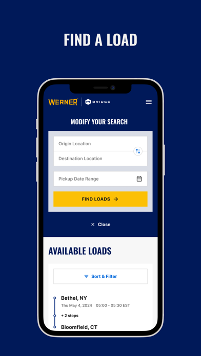 Werner Bridge for Carriers app screenshot
