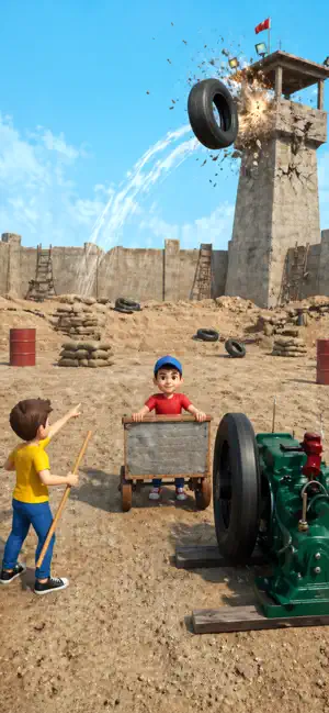 Tire Launcher - Physics Fun screenshot 4