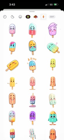 Sleepy Popsicle Stickers screenshot