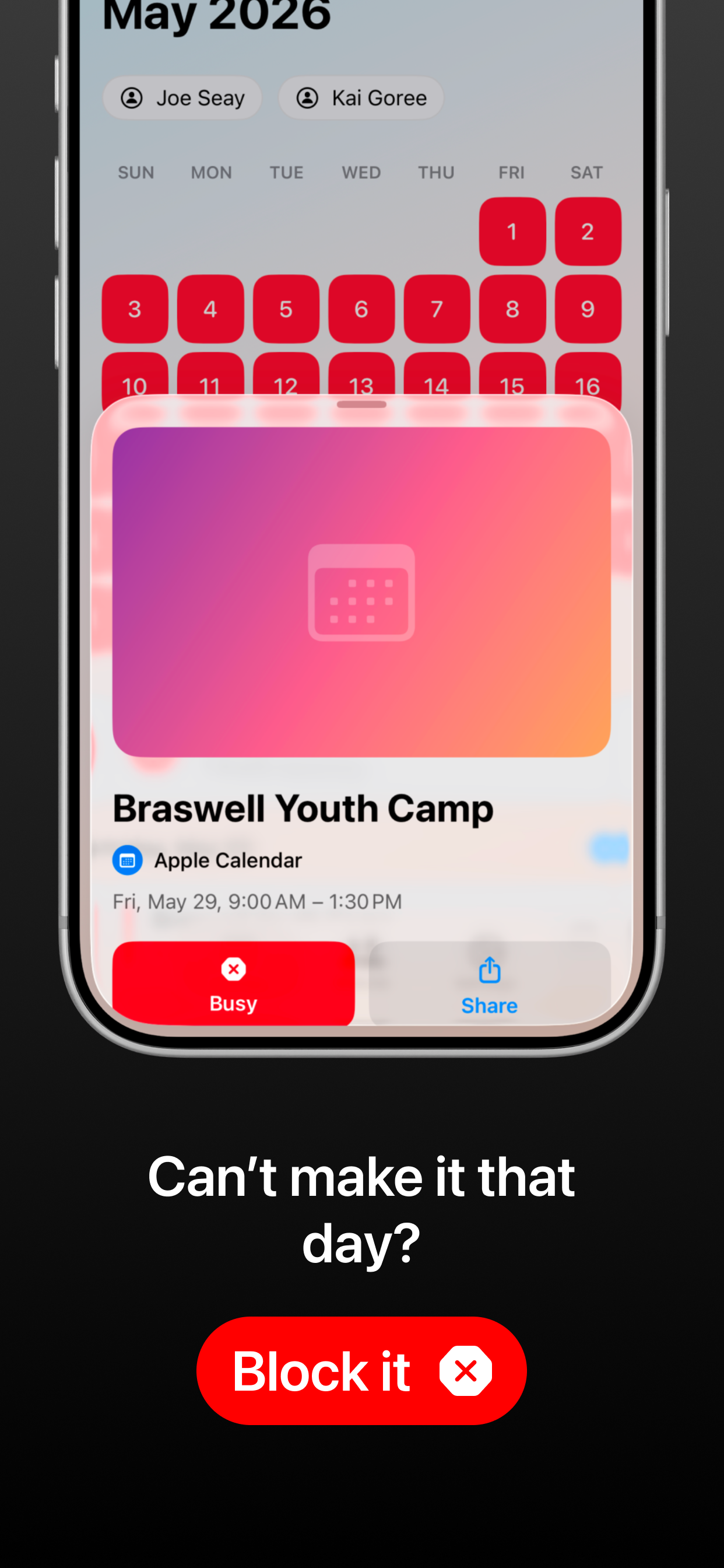 Overlap Calendar