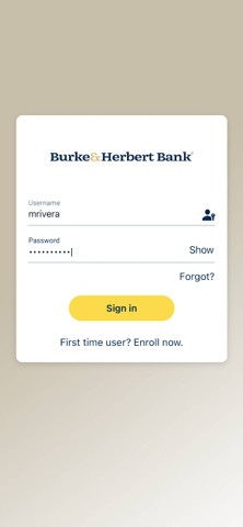B&HB Digital Banking Screenshot 2 of 4