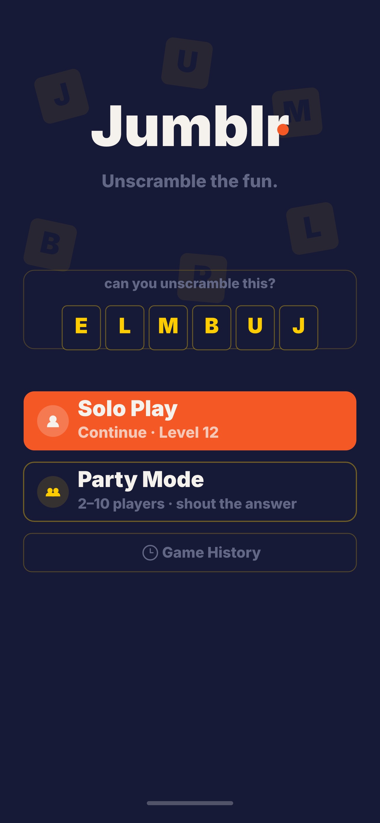 Screenshot 1 of Jumblr Play