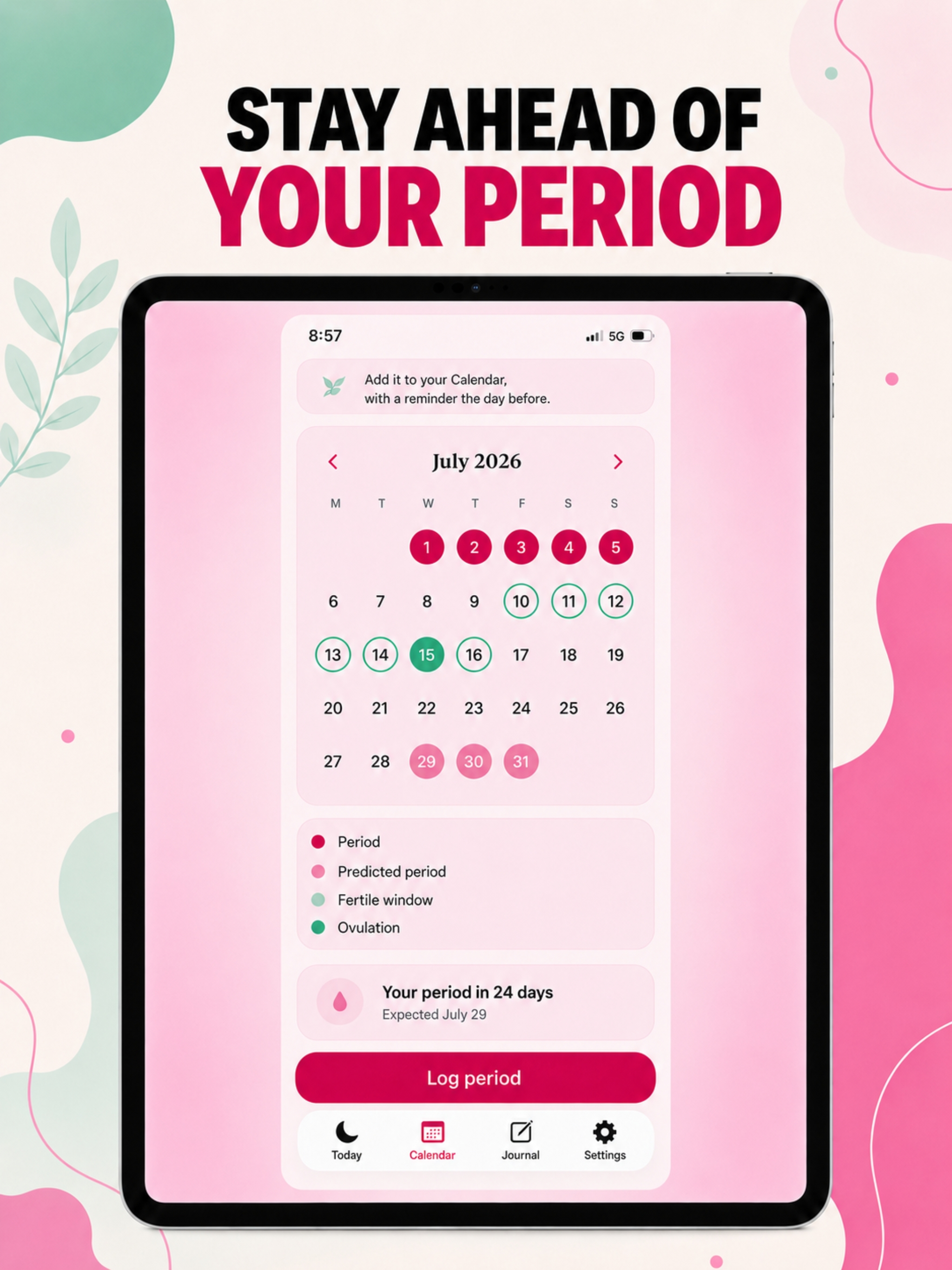 Lunvia: Menstrual Calendar screenshot 6