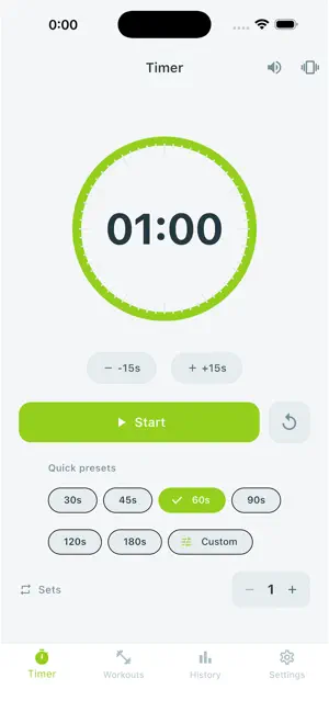RestBeat: Gym Rest Timer screenshot 1