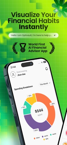 Optivault - AI Finance Advisor iPhone screenshot