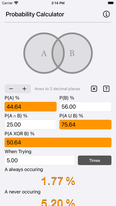Probability Calculator Plus Screenshot