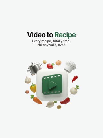 Recipio - Video to Recipe AI iPad screenshot