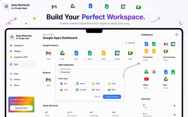 Easy Shortcuts for Google Apps iPhone screenshot