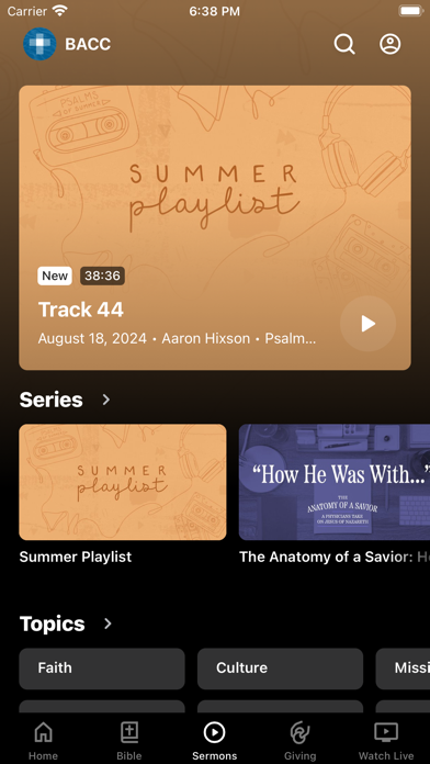Bay Area Community Church Screenshot