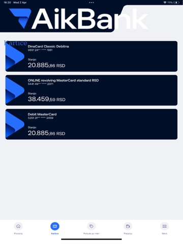 Aik mBanking iPad screenshot