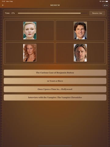 Cast Quiz iPad screenshot