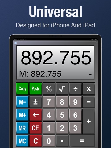 Basic Calculator: Classic Calc iPad screenshot