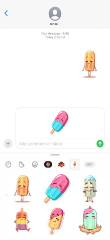 Sleepy Popsicle Stickers screenshot
