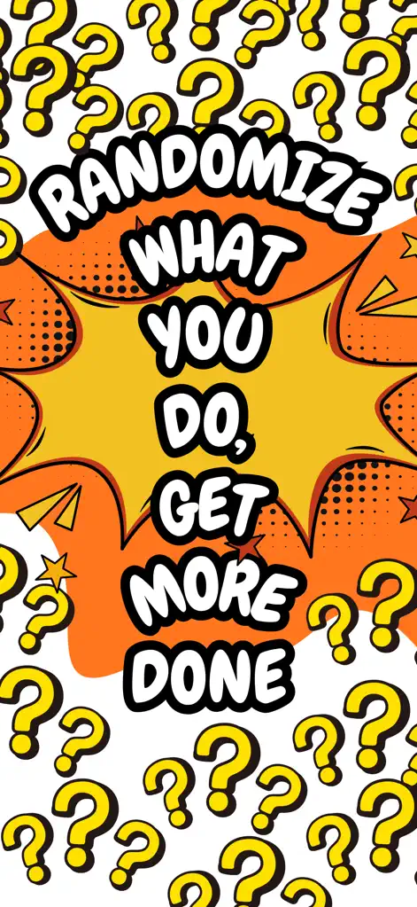 Task Randomizer - Modes - Productivity App | MWM