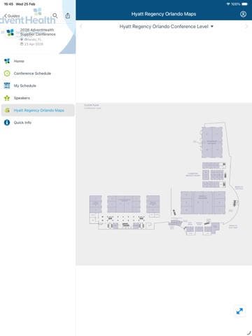AdventHealth Corporate Events iPad screenshot