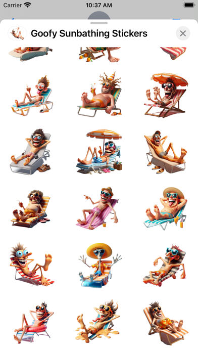 Screenshot #2 pour Goofy Sunbathing Stickers