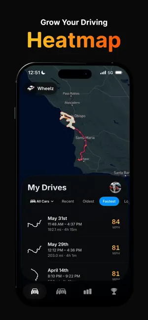 Wheelz - Speed & Drive Tracker iPhone screenshot 5