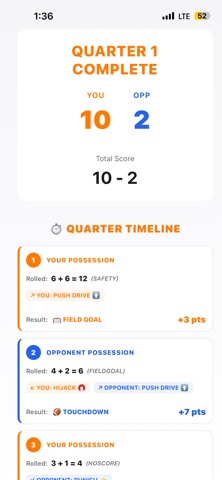 Dice Football screenshot