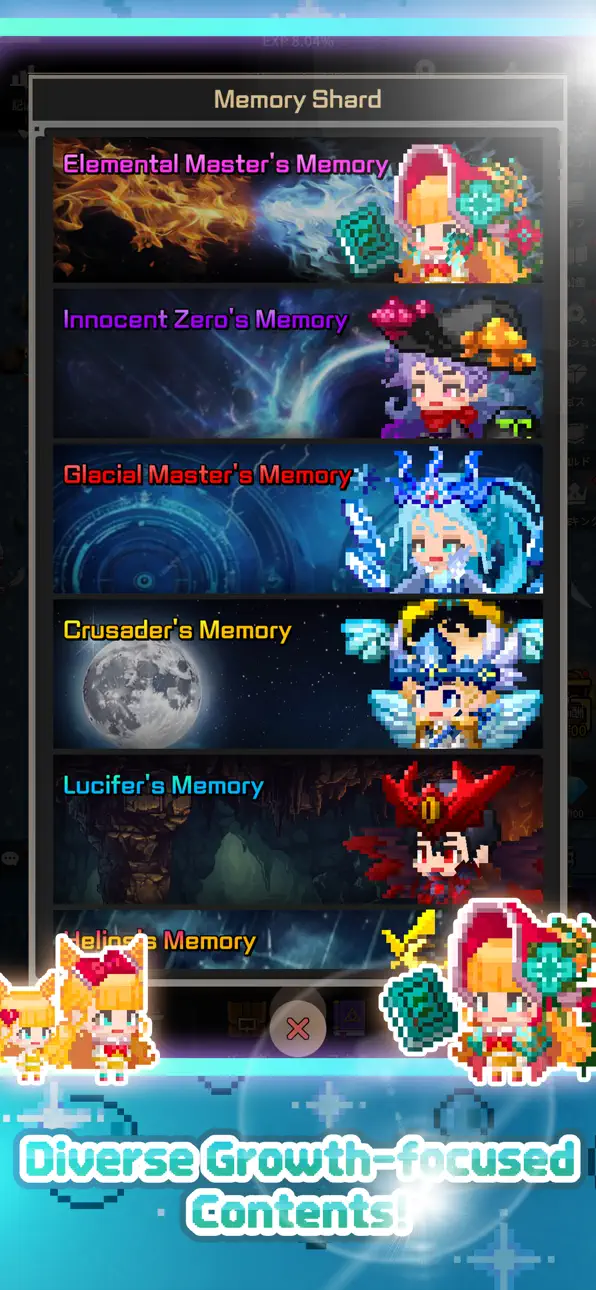 Pixel Mage: Idle RPG iOS Mod IPA screenshot 5 - iOS game interface