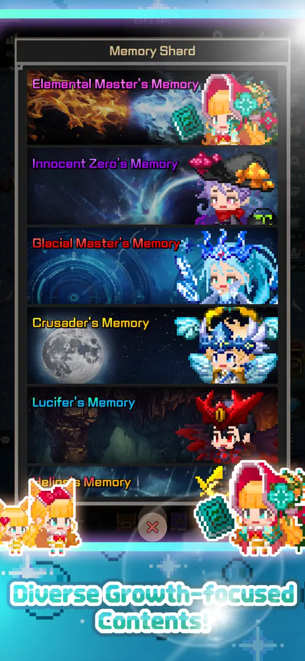 Pixel Mage: Idle RPG iOS Mod IPA screenshot 5 - iOS game interface