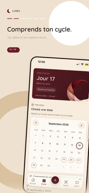 Lunéa : Cycle & Nutrition screenshot 2