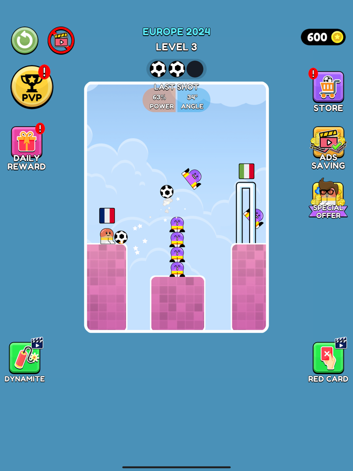 Soccer Game Score a Goal