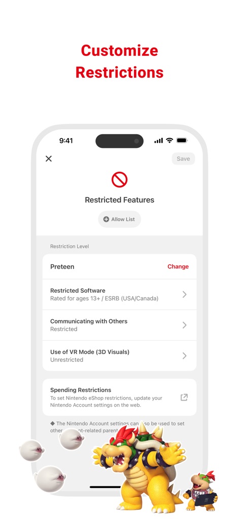 Nintendo Switch Parental Cont… - Tailored Content Control