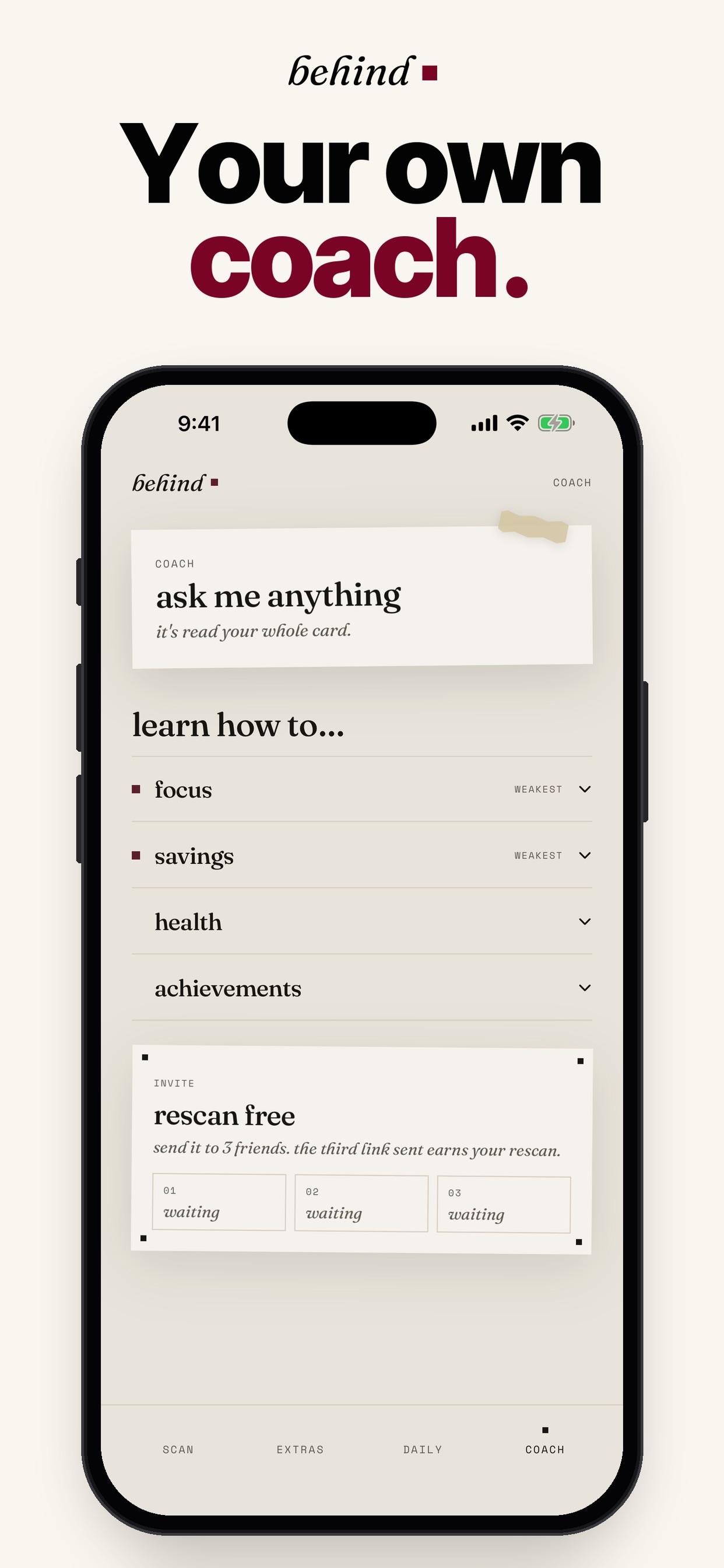 Screenshot 5 of behind: self improvement coach