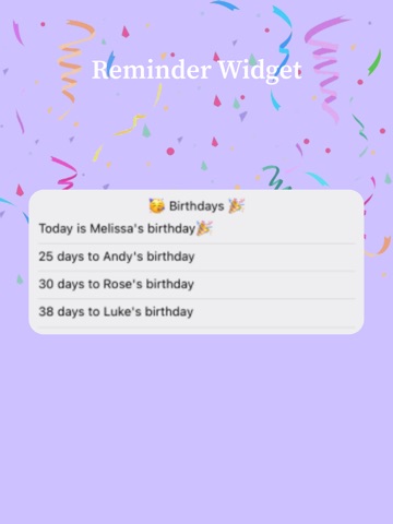Happy Birthday! - Reminder iPad screenshot