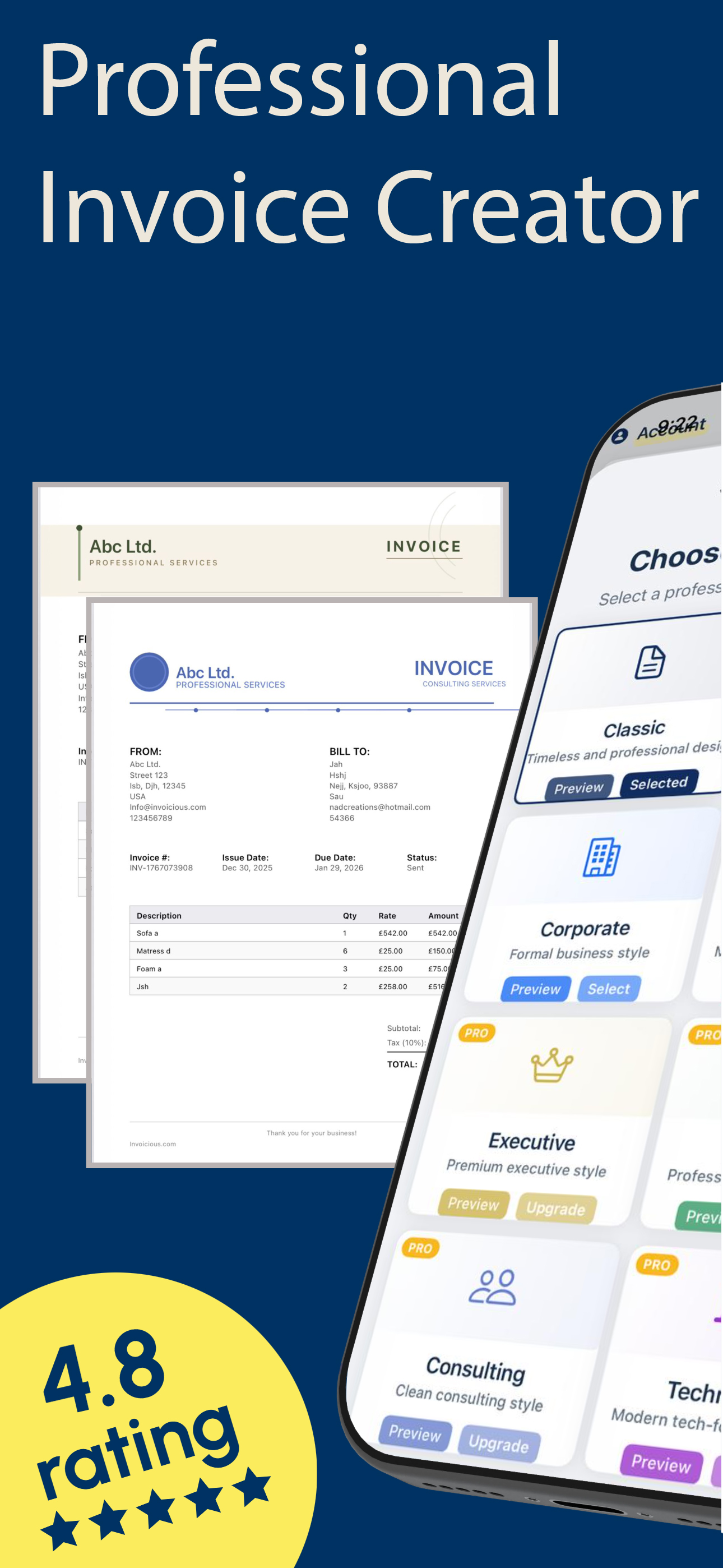 Invoice Generator: Invoicious screenshot 3