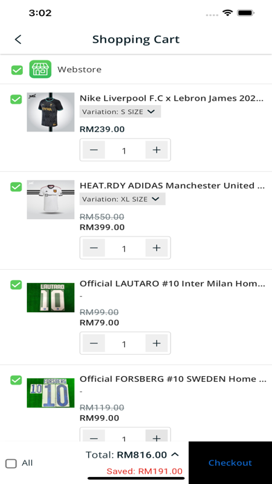 My-Soccer Online Store Screenshot