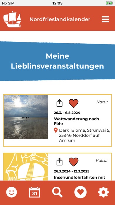 Nordfrieslandkalender Screenshot
