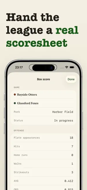Inkpitch: Baseball Scorebook screenshot 2