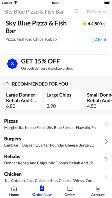 Sky Blue Pizza and Fish Bar Screenshot
