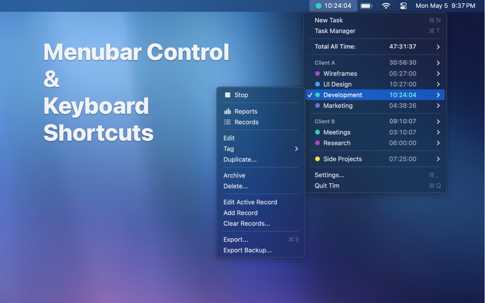 #2. Tim ∙ Time Tracker (macOS) 由: Neat Software Co.